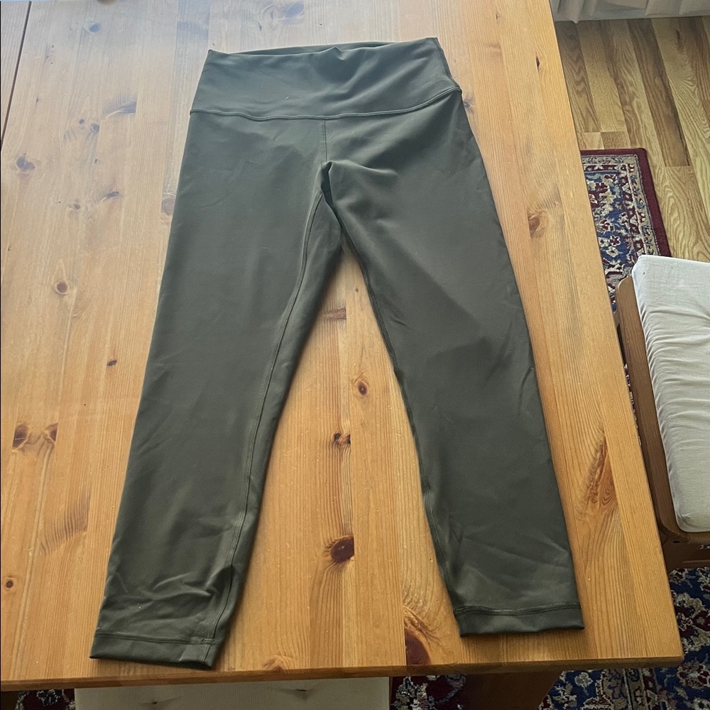 Lululemon Athletica Olive Green Crop Leggings